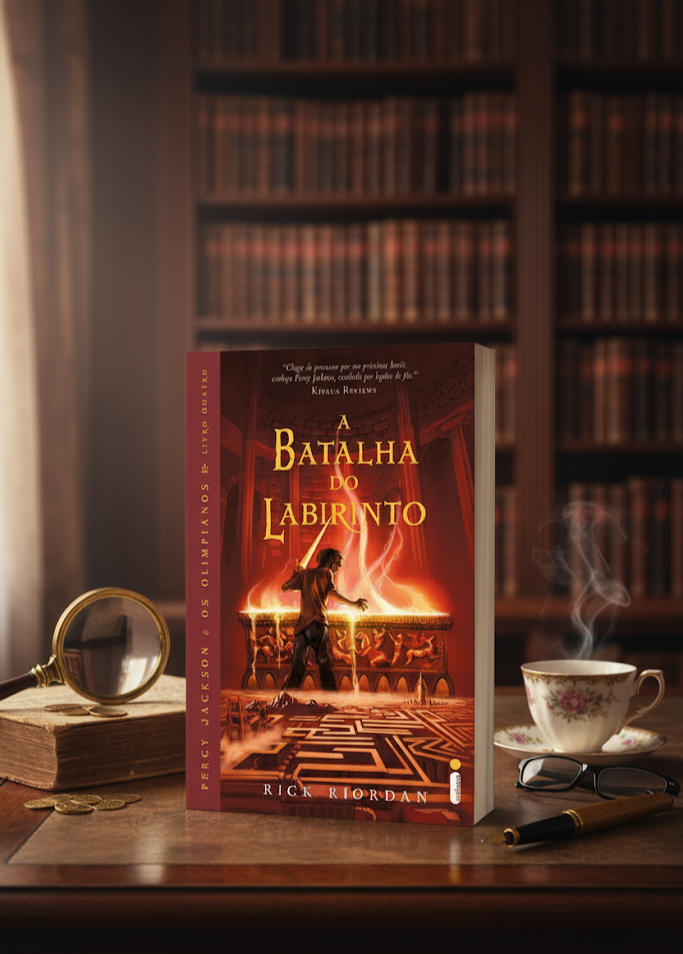 Capa do livro Percy Jackson e os Olimpianos: A Batalha do Labirinto